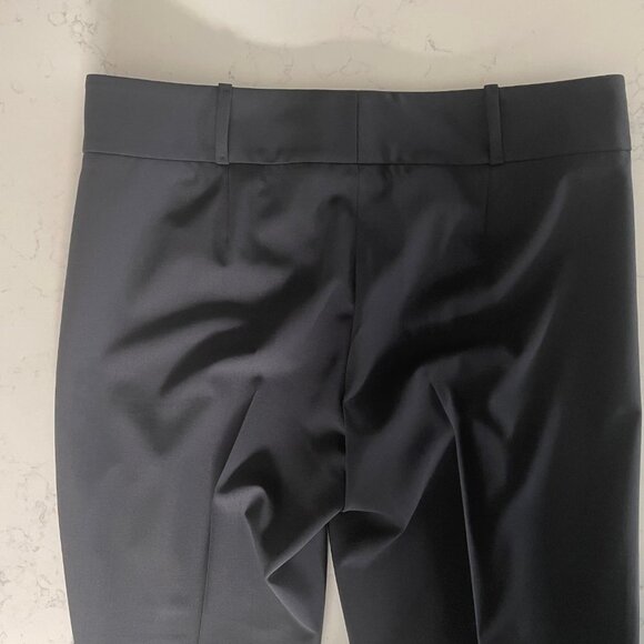 Boss Hugo Boss Tuliana2 Straight Leg Cuffed Virgin Wool Pants Navy Blue Sz 8 - Picture 7 of 12